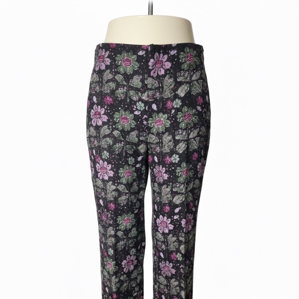 Zara Floral straight leg Trousers
